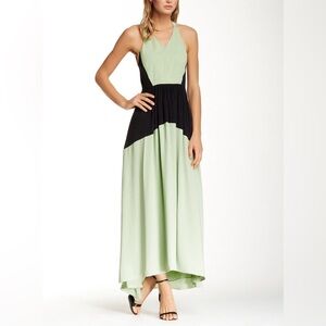 NWOT Tibi New York Colorblock Open Back Hi Low Dress size Small
